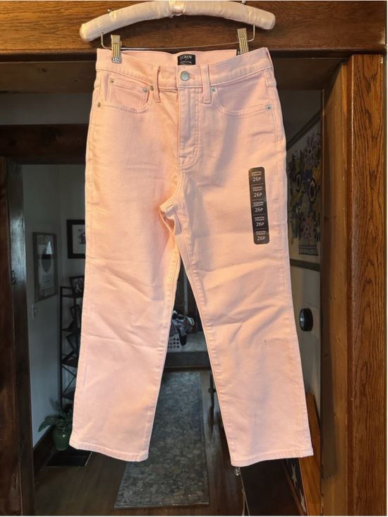 J.Crew Denim - J.Crew Straight Women's Jeans Pink Denim Button/Zip 5-Pocket Petite 26P